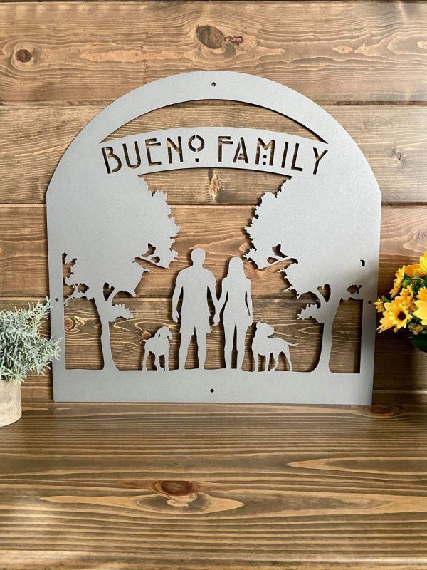 Family Dog Park Personalized Sign Cut Metal Sign Metal House Sign Deco