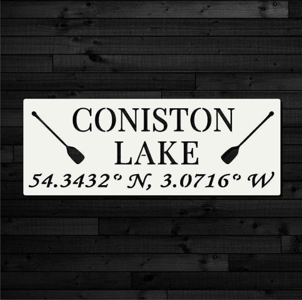 Personalised Rectangular Metal Lake House Sign Custom Boat House Sign