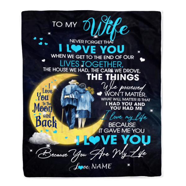 Personalized To My Wife Blanket from Husband I Love You You are My Lif