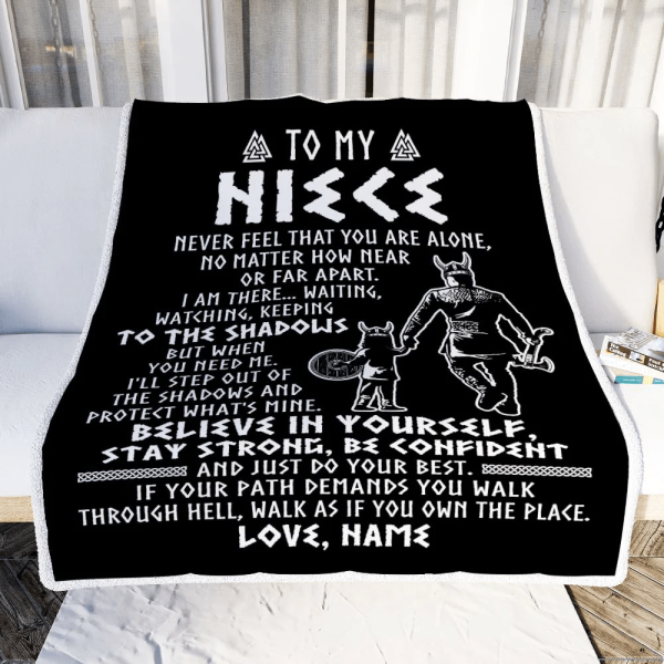 Personalized To My Niece Blanket Viking Never Feel You Are Alone Scand - Image 4