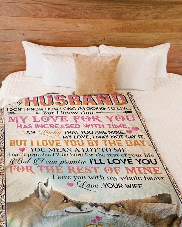 I'll Love You For The Rest Of Mine To My Husband Fleece Blanket - Image 3