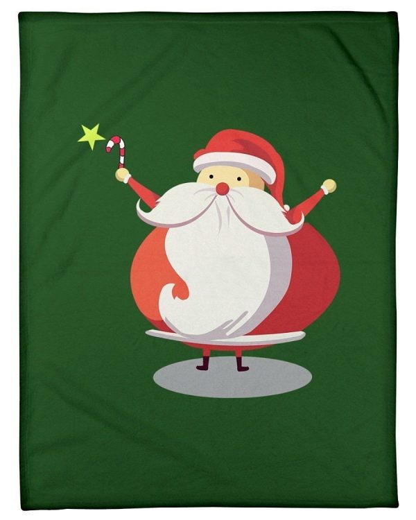 Cute Santa Claus Orange Fleece Blanket Fleece Blanket - Image 5