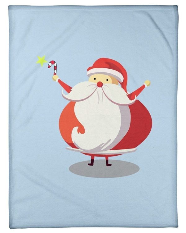 Cute Santa Claus Orange Fleece Blanket Fleece Blanket - Image 7