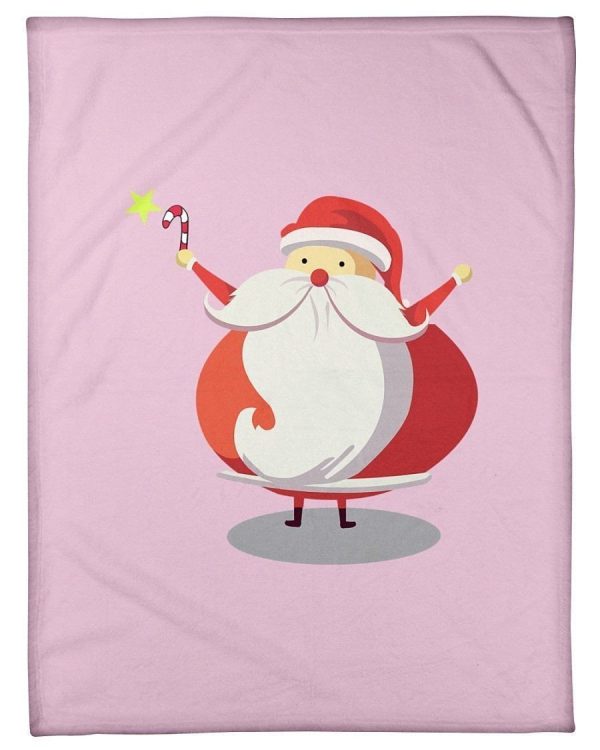 Cute Santa Claus Orange Fleece Blanket Fleece Blanket - Image 8