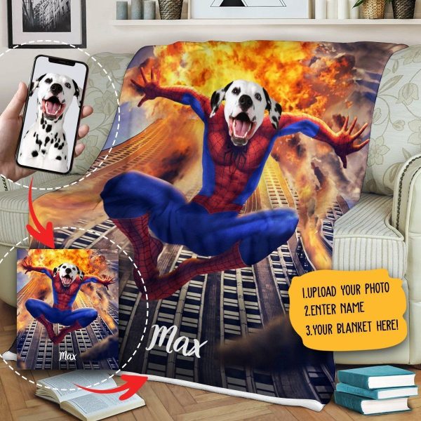 Super Dog Christmas Gift For Dog Lover Fleece Blanket - Image 3