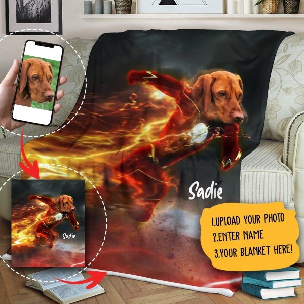 Super Dog Christmas Gift For Dog Lover Fleece Blanket - Image 5