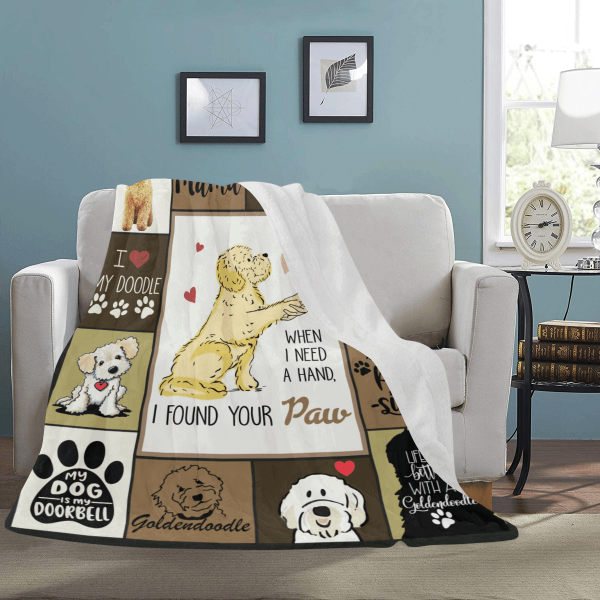 When I Needed A Hand Goldendoodle Dog Fleece Blanket - Image 3