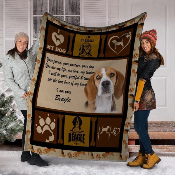 Your Friend Your Partner Your Dog You Are My Life Beagle Dog Fleece Bl - Image 3