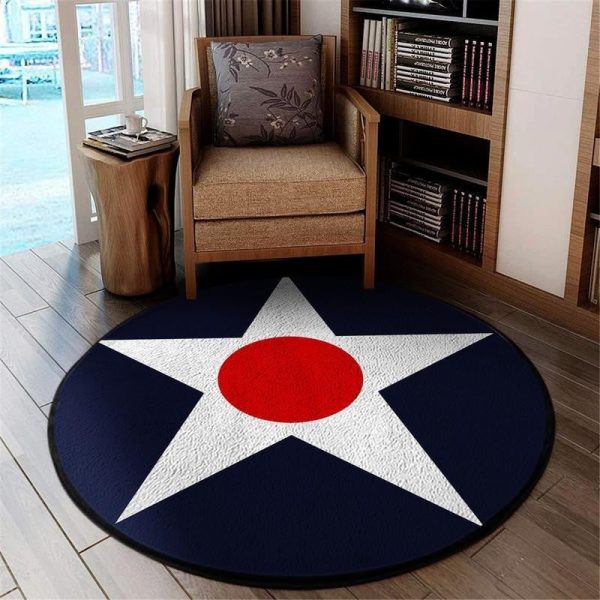 Usarmy Round Mat U.S. Army Air Corps Roundel Round Floor Mat Room Rugs Carpet Outdoor Rug Washable Rugs - Image 2