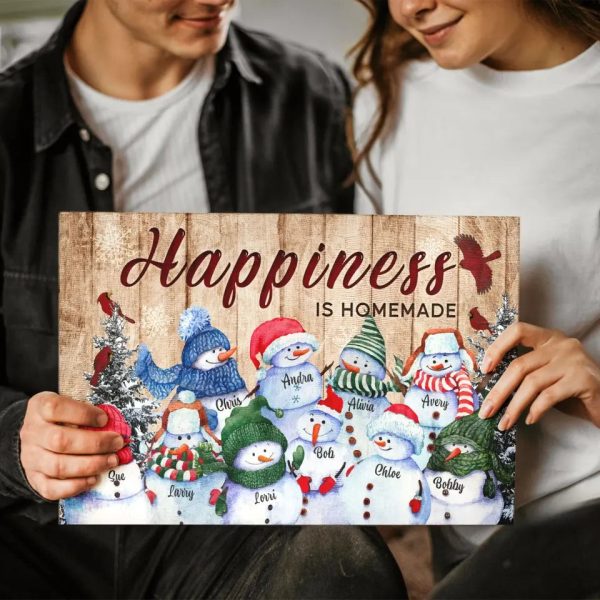 Personalized Canvas Prints Custom Name - Happiness Is Homemade Dem Canvas - Image 5