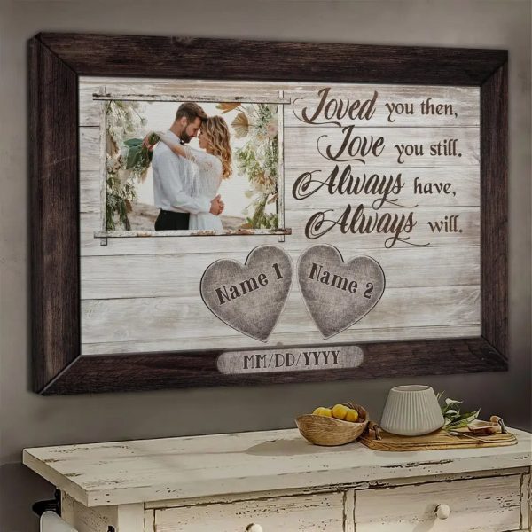 Personalized Canvas Prints, Custom Photo, Wedding Gift, Ideas Personalized Attractive Unique Gift For Newly Married Couple Dem Canvas - Image 2