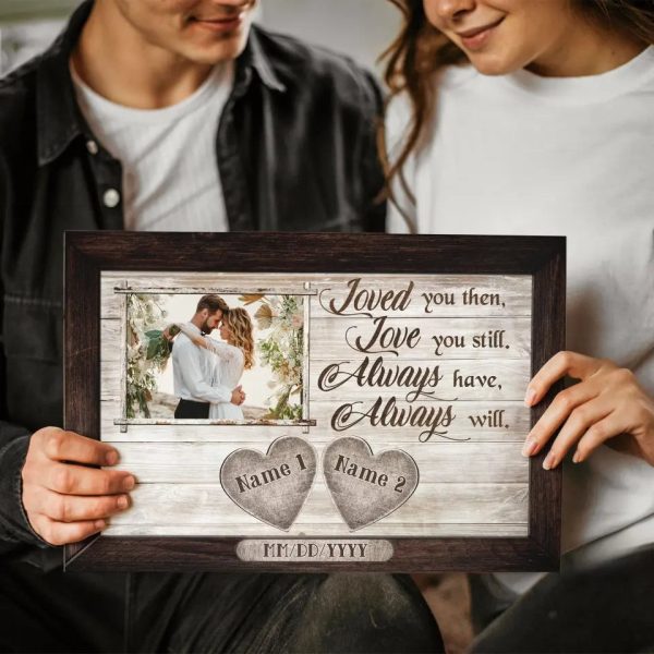 Personalized Canvas Prints, Custom Photo, Wedding Gift, Ideas Personalized Attractive Unique Gift For Newly Married Couple Dem Canvas - Image 3