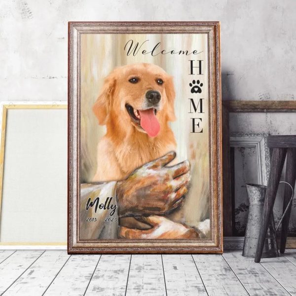 Custom Canvas Prints Personalized Memorial Pet Photo Gift Safe In Jesus's Arms Wall Art DemCanvas - Image 2