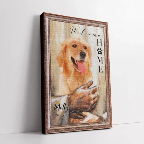 Custom Canvas Prints Personalized Memorial Pet Photo Gift Safe In Jesus's Arms Wall Art DemCanvas - Image 3