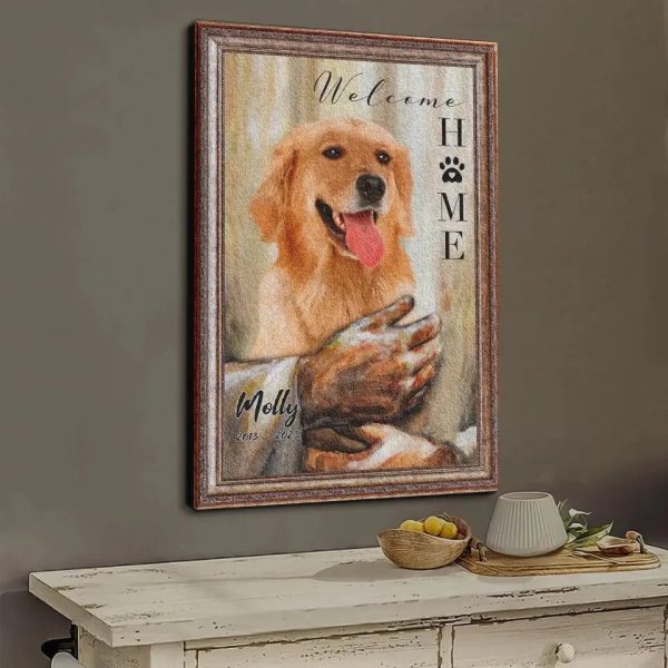 Custom Canvas Prints Personalized Memorial Pet Photo Gift Safe In Jesus's Arms Wall Art DemCanvas - Image 4