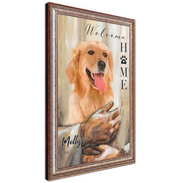 Custom Canvas Prints Personalized Memorial Pet Photo Gift Safe In Jesus's Arms Wall Art DemCanvas - Image 6