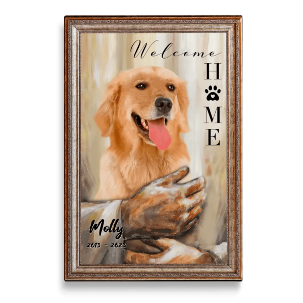 Custom Canvas Prints Personalized Memorial Pet Photo Gift Safe In Jesus's Arms Wall Art DemCanvas - Image 7