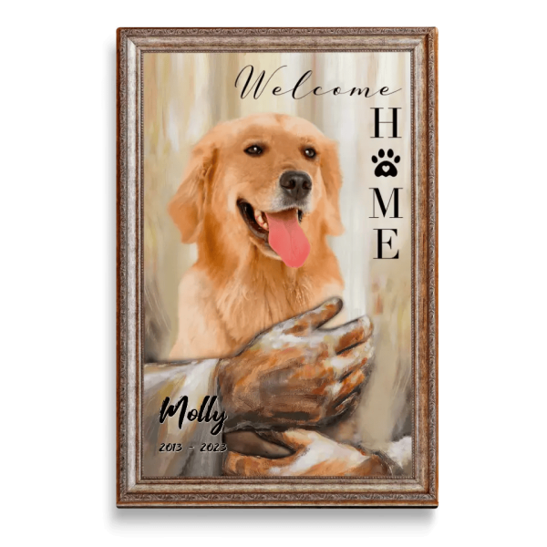 Custom Canvas Prints Personalized Memorial Pet Photo Gift Safe In Jesus's Arms Wall Art DemCanvas - Image 8