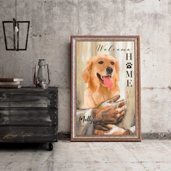 Custom Canvas Prints Personalized Memorial Pet Photo Gift Safe In Jesus's Arms Wall Art DemCanvas