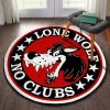 Lone Wolf No Clubs Hot Rod Round Mat Round Floor Mat Room Rugs Carpet Outdoor Rug Washable Rugs - Image 4
