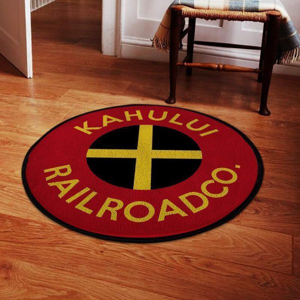 Kahului Round Mat Kahului Railroad Round Floor Mat Room Rugs Carpet Outdoor Rug Washable Rugs