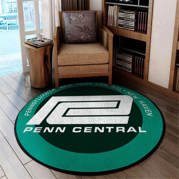 Pcr Round Mat Penn Central Railroad Round Floor Mat Room Rugs Carpet Outdoor Rug Washable Rugs