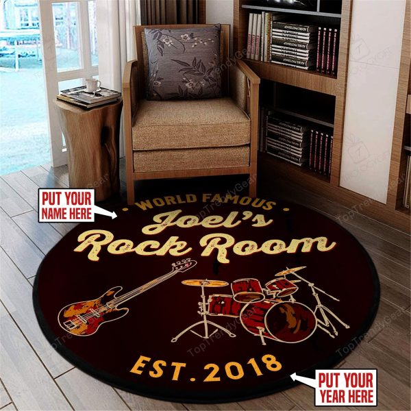 Personalized Rock Room Round Mat Round Floor Mat Room Rugs Carpet Outdoor Rug Washable Rugs - Image 2