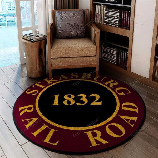 Strasburg Round Mat Strasburg Railroad Round Floor Mat Room Rugs Carpet Outdoor Rug Washable Rugs - Image 2