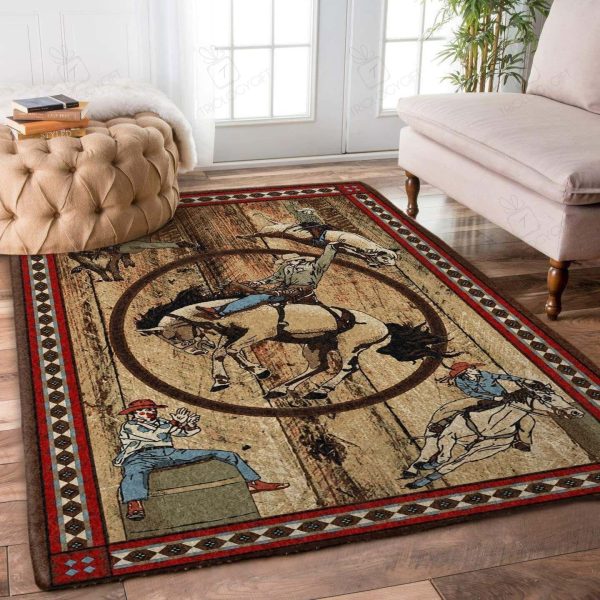 Cowboy Area Rugs For Living Room Rectangle Rug Bedroom Rugs Carpet Flooring Gift RS137607|Rosabella Print