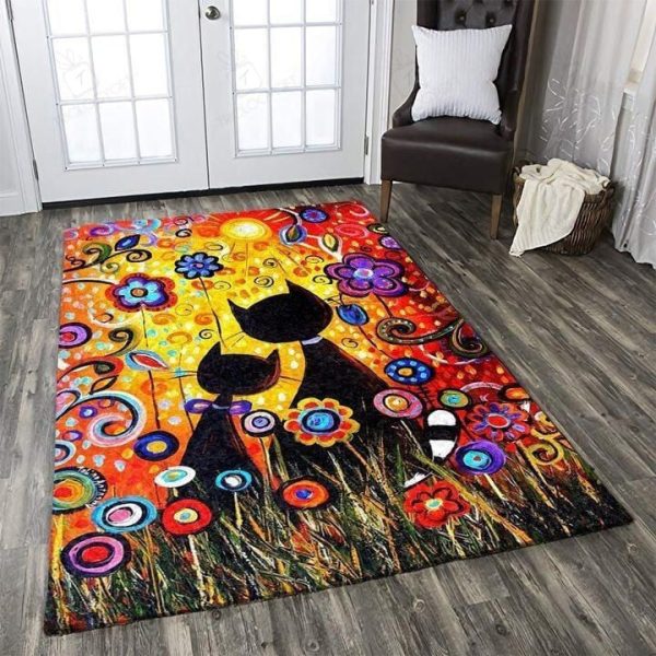 Cat Area Rugs For Living Room Rectangle Rug Bedroom Rugs Carpet Flooring Gift RS136040|Rosabella Print