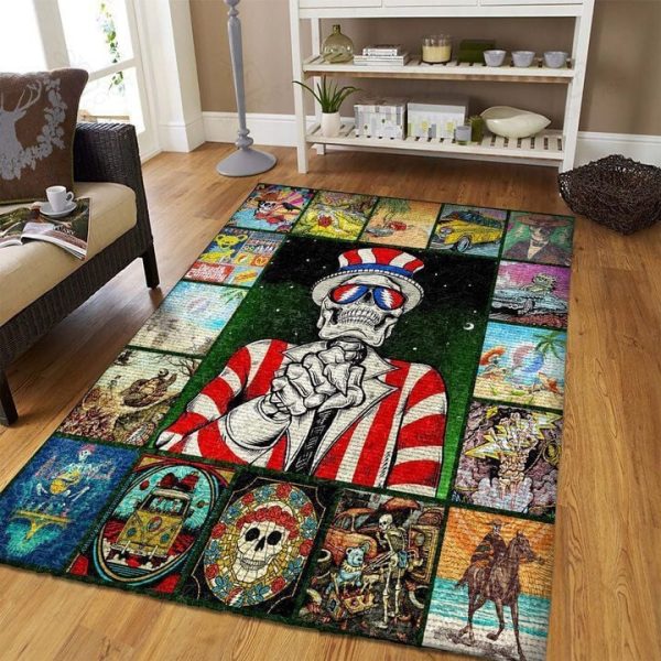 Grateful Dead Banda 6 Rectangle Rug Decor Area Rugs For Living Room Bedroom Kitchen Rugs Home Carpet Flooring Rs014685 Print