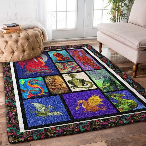 Dragon R Rectangle Rug Decor Area Rugs For Living Room Bedroom Kitchen Rugs Home Carpet Flooring Rs012657 Print